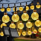 Flechllary 2-PACK 100 Led Solar String Lights For Outsdie, 46FT Crystal Globe New. Price: $26.98.