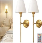 Doresshop Battery Operated Wall Sconce Set Of 2, Light Wireless Gold New. Price: $59.28.