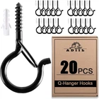 Adiil Q Hanger Hooks 20 Pack Windproof Screw Safety Buckle Black 2.2 Inch New. Price: $19.99.
