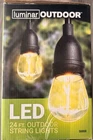 Luminar Outdoor 56869 Led String Lights 24 Ft Cord Black Weatherproof Lighting New. Price: $18.00.