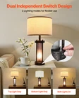 Table Lamps Set 2, Bedroom & Office New. Price: $90.81.