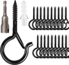 Fsah 36 Pcs Q-hanger Hooks With Safety Buckle, Windproof Screw For Outdoor New. Price: $21.90.