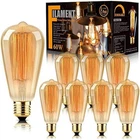 8-PACK Edison Bulbs,antique Vintage Style,incandescent Light Bulb,dimmable,amber New. Price: $33.99.