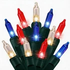 Red White And Blue Lights Clear Mini Green Wire Ul Certified Connectable New. Price: $26.99.