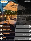 Brightever Led Outdoor String Lights, 150FT Dimmable Patio - Black Used. Price: $51.51.