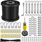 Nereus 200FT String Light Hanging Kit 304 Stainless Steel Cable W/ Turnbuckles New. Price: $71.99.