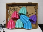 Vtg 7 Lidco Tiffany Blow Mold Plastic Patio Rv Camping Party Tiki Light String Used. Price: $26.99.