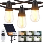 Solar Led Patio String Lights Waterproof Edison Bulbs For Porch Backyard Decor New. Price: $116.99.