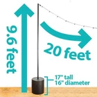 Iyn Light Pole Stand With Tank Base Like. Price: $190.00.