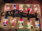 Christmas String Assorted 10 Glass Figural Light Bulbs Novelty Set Strand Target Used. Price: $22.50.