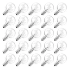 Brightown G40 Clear Globe Replacement Light Bulbs Outdoor Patio E12 25-PACK New. Price: $24.46.