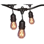 12-LIGHT 24 Ft. Black Indoor/outdoor Commercial Incandescent Edison String New. Price: $125.87.