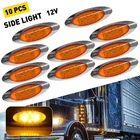 10X Marker Lights 6.5" Led Truck Trailer Oval Clearance Side Amber 12V Exf New. Price: $43.69.