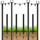 4 Pack 10FT Outdoor String Light Poles Forked Metal Adjustable Stands Ahrlhr New. Price: $89.99.
