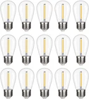 Futime 15 Pack S14 Led String Light Bulbs, 1W Shatterproof & Yellow New. Price: $14.52.