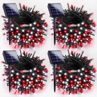 Exf 4-PACK Red And White Solar Christmas Lights Outdoor Waterproof 400LED 132FT New. Price: $52.93.