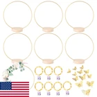7-PACK 10" Floral Hoop W/ Stand & Led Fairy Lights Metal Rings Diy Crafts New. Price: $26.98.