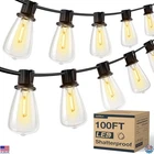 100FT Led Outdoor String Lights Waterproof Dimmable Shatterproof Bulbs New. Price: $67.39.