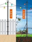 Xdw-gifts Set Of 2 Steel Pole String Light Hangers Open. Price: $9.50.