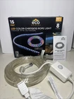 Eco-scapes By Jasco Indoor & Outdoor Led Color-changing 15' Rope Light Working Open. Price: $35.00.