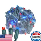 Novelty Lights 50FT 100 Led Red/pure White/blue Christmas Outdoor/indoor, New. Price: $66.88.