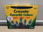 New Crayola Favorite Colors 100 Christmas String Lights Blizzard Blue 1996. Price: $20.00.