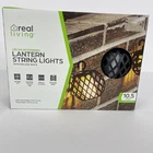 Real Living Led Solar Lantern Patio String Lights 10.5 Ft Ct Warm White New. Price: $16.10.