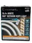 Ecosmart AL-NR-WW-16FT 16.4 Led Rope Light, Dimmable, Remote, Linkable, Plug- Open. Price: $19.99.