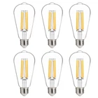 Flsnt 100W Equivalent Led Edison Bulbs ST19/ST58 Dimmable 6 Pack 8W 1000LM 2700K New. Price: $41.46.