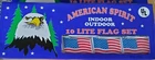 Vintage American Spirit Usa Flag Lights Set 10 Outdoor Indoor Lite New. Price: $15.00.