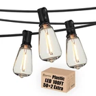 Damaing Outdoor Led 100 Ft Patio String LIGHTS,52 ST38 Shatterproof Edison Style New. Price: $57.80.