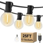 Uolob Outdoor String Lights 25FT, Waterproof Patio 25FT(12 Socket S), Black New. Price: $17.57.